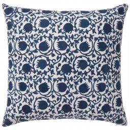 Lotus-Yasmin Reversible Pillow Cover - Blue